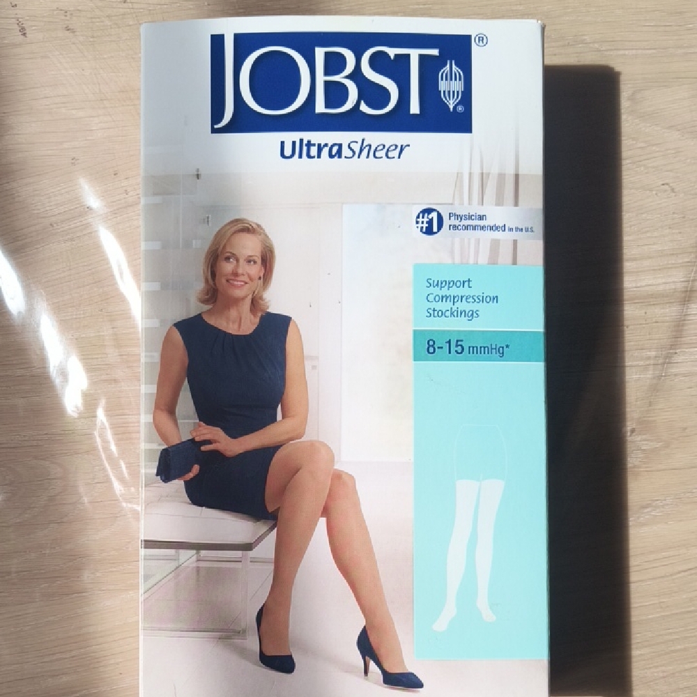 JOBST UltraSheer Support Compression Stockings in Black - 8-15 mmHg